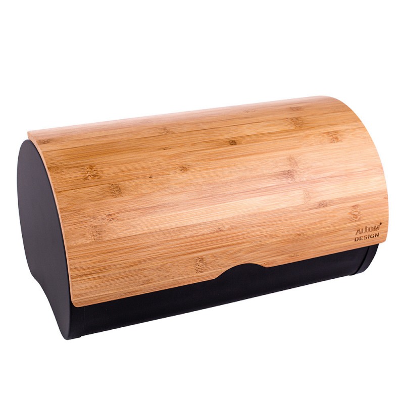 Altom Design posuda za kruh s bambusovim poklopcem crna 38x24x20 cm - 020401752 - EOL