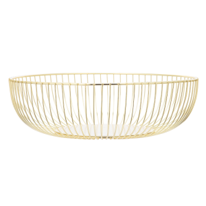Altom Design okrugla metalna košara za voće zlatna 0204025124 – EOL