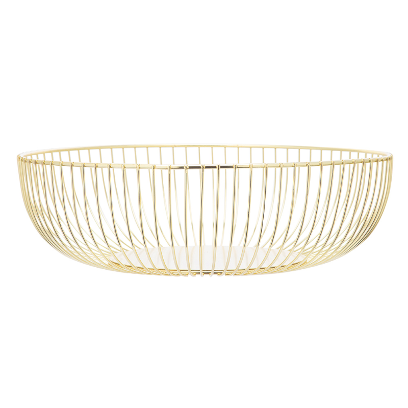 Altom Design okrugla metalna košara za voće zlatna 0204025124 - EOL