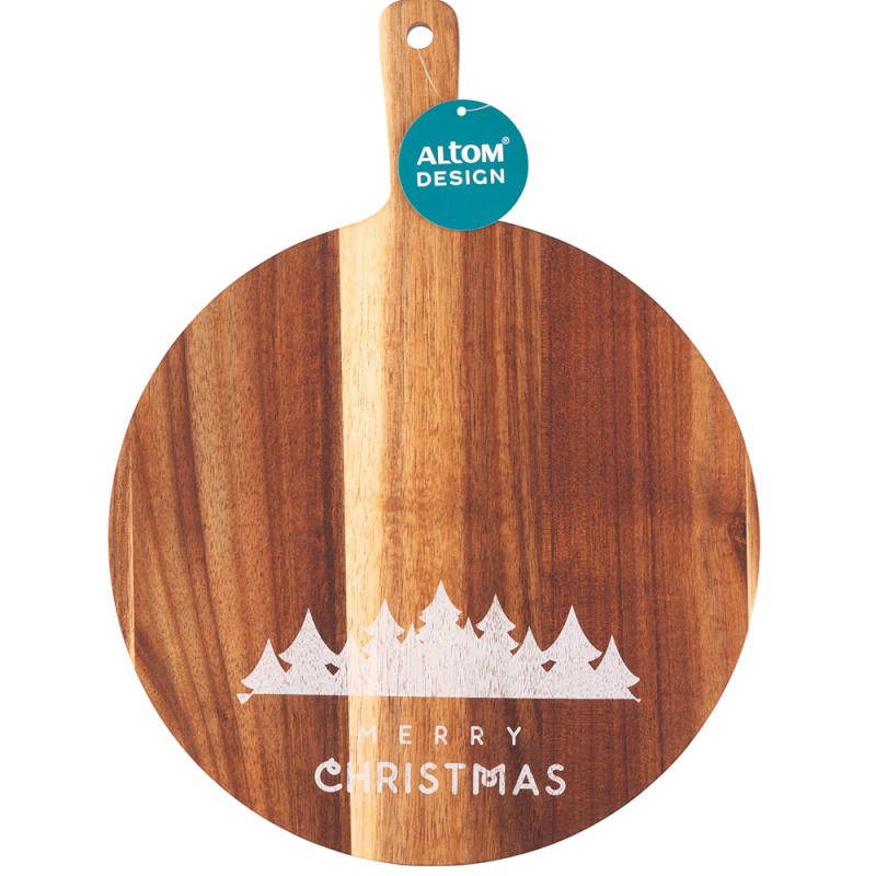 Altom Design okrugla drvena daska Božić 25cm - 020602090