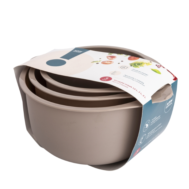 Altom Design set 3 plastične zdjele - bež 02070151151