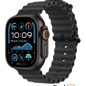 Apple Watch Ultra 2 (2nd gen) Cellular, 49mm Black Titanium Case with Black Ocean Band