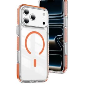 IPHONE 18 PRO, IPHONE 17 PRO ORANGE MASKICA +CLASS MAGSAFE CLEAR COLOUR copy