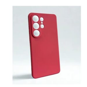 SAMSUNG S26,MASKICA +CLASS SILICONE EDGE BORDO