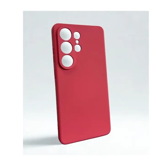 SAMSUNG S26,MASKICA +CLASS SILICONE EDGE BORDO