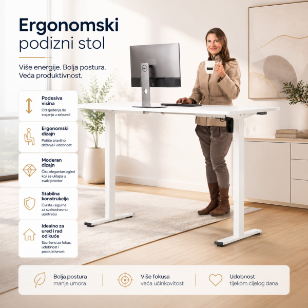 Ergonomski podizni stol (220x90 cm) - Slika 3