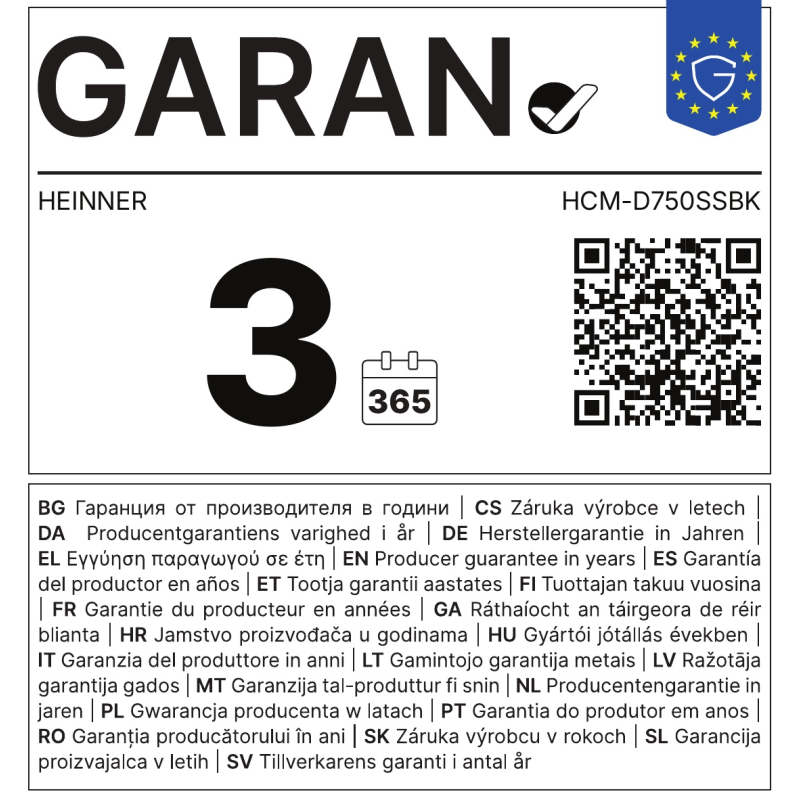 Heinner aparat za kavu HCM-D750SSBK