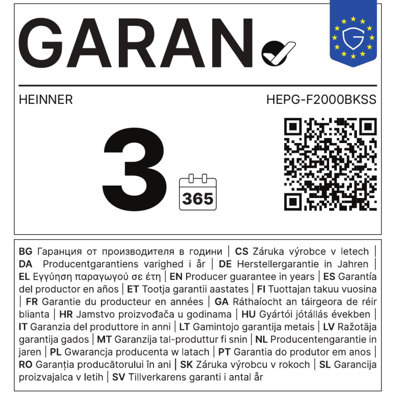 Heinner električni roštilj HEPG-F2000BKSS