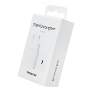 KUĆNI PUNJAČ ORIGINAL ZA SAMSUNG EP-TA800 TIP C PD 25W SUPER FAST BIJELI BLIST